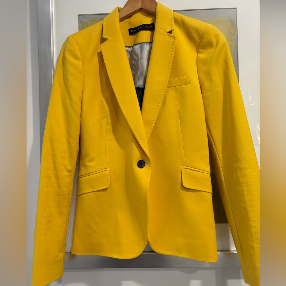 Zara Vibrant Yellow Blazer